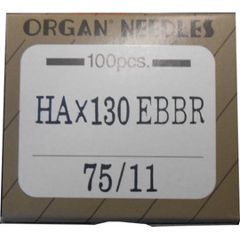 Organ HAx130EBBR Embroidery Machine Needles - Size 11/75-100 Needles