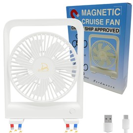 Nordmoose Cruise Ship Approved Fan - Magnetically Sticks on Cabin Ceilings and Walls - Powerful 3-Gear, Ship Cabin Approved - The Original Portable Cruise Fan 2025