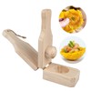 Tostonera Plantain Masher 6.3in Pine Wood Reusable Banana Smasher Maker