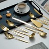 Berglander Gold Serving Utensils 10 Pieces, Titanium Golden Plating Serving