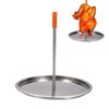 Vertical Skewer Stainless Steel Chicken Roaster Stand Barbecue Grilling Rack