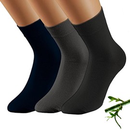 Vitasox Women&#39;s Men&#39;s Socks Bamboo Short Shaft Socks without Rubber, Breathable and Comfortable Socks for All Seasons, Fresh and Moisture Regulating, Pack of 6, 6 x natural tones, 39 - 42