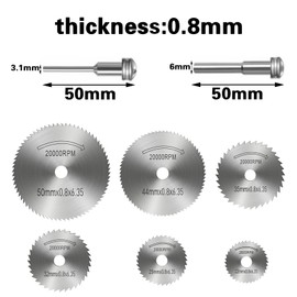 Set of 8 small circular saw steel blades, saw blade, mini circular saw blade, wood saw fine processing, multifunctional tools, high speed steel blades for rotary tool
