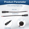 MECCANIXITY 15pcs DC Power Pigtails Cable, 5.5 x 2.1mm Female