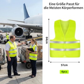 MDHANDD High Visibility Vests Car Safety Vest, Yellow Reflective Safety Vest, Car Safety Vest, Safety Vests for Adults, High Visibility Vest