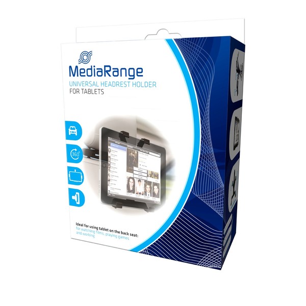 MediaRange Universal Tablet car holder 145 to 255 mm, 360°