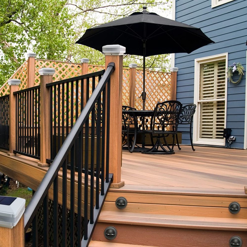 Sumaote Solar Post Cap Light, 52 LEDs 160 Lumen 4x4