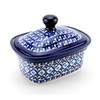 Polish Pottery Market Butter Dish with Lid, 5.75" L x