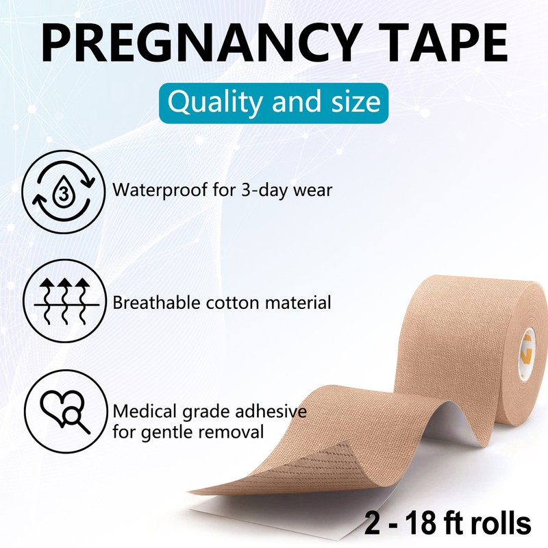 2 Rolls Maternity Belt Pregnancy Belly Support Band Elastic Brace