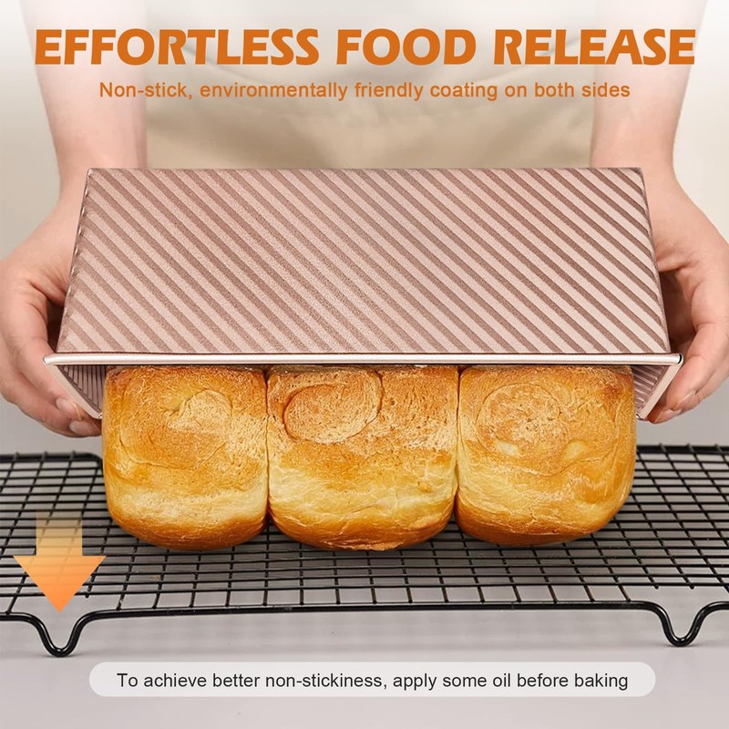 2Pack Loaf Pans with Lids – 2.2 LB & 1