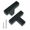 Redunest Hardware Handle, 2 Pack Square T-Shaped Cabinet Pulls, Matte