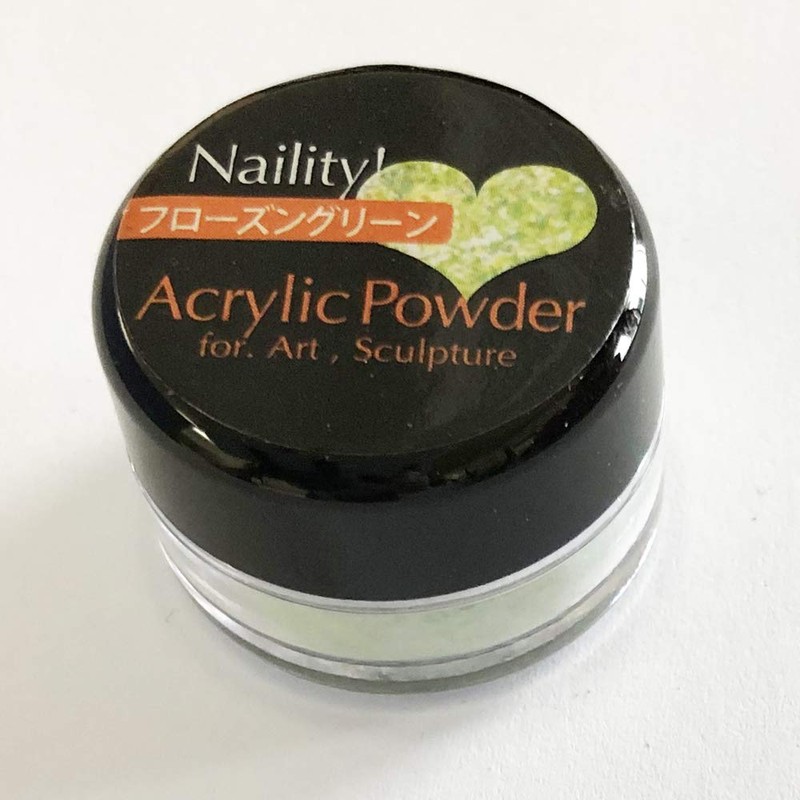 ネイリティ! ネイル用パウダー アクリルカラーパウダー フローズングリーン 3g