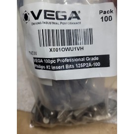 Vega Bag Of 100 Vega Tools #2 Phillips Insert Driver Bit 125P2A 1 inch
