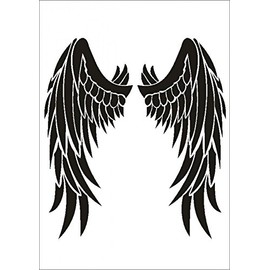 UMR-Design W-207 Angel Wings Textil- / wallstencil Size A5