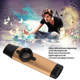 Metal Kazoo, Kazoo Musical Instrument Gear Adjustment Easy for Ceremony Party(Gold)