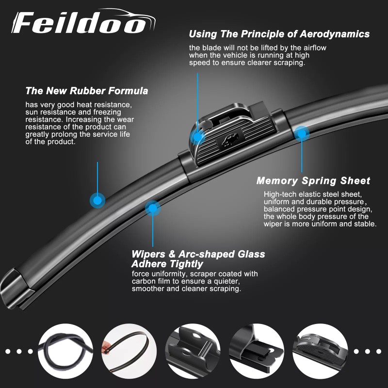 Feildoo Fit For TOYOTA TACOMA 1995-2004 Hybrid Premium Windshield Wiper