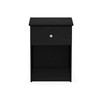 Furinno Tidur Nightstand, Black Oak, Americano, 2-Pack