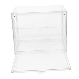 ABOOFAN Clear Acrylic Display Box for Miniatures Compartment Doll Showcase Holder Sturdy Transparent Collectibles Case for Organized Figures Dustproof Design for Optimal Protection