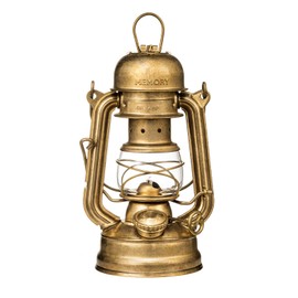Thous Winds Retro Storm Lantern, "Memory" Kerosene Lantern (Mushroom Head Version), Petroleum Lamp Outdoor with Carry Handle, Perfect for Camping, Hiking, Patio, Garden Evenings, Picnic, Brass
