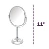 JERDON Two-Sided Tabletop Makeup Vanity Mirror - 10X-1X Magnification &
