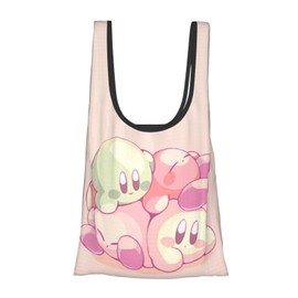 HTSW Eco Bag, Large Capacity, Stylish, Kirby, Compact, Foldable, Popular, Handbag, Durable, Waterproof