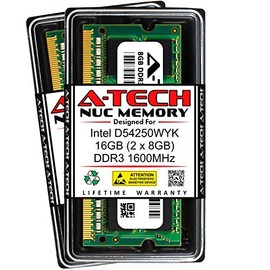 A-Tech 16GB (2 x 8GB) RAM for Intel D54250WYK NUC Kit | DDR3/DDR3L 1600MHz PC3-12800 1.35V SODIMM Memory Upgrade