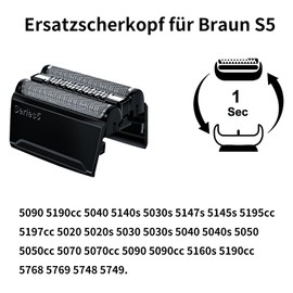 52B Shaving Head Compatible with Braun Series 5, 52B Cutting Blade for Braun Series 5, Replacement Blades Razor Head for Braun Razor Men 5040S 5050 5050cc