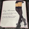 Leg Avenue Crocheted Black Over the Knee W/Turn Over Cuff