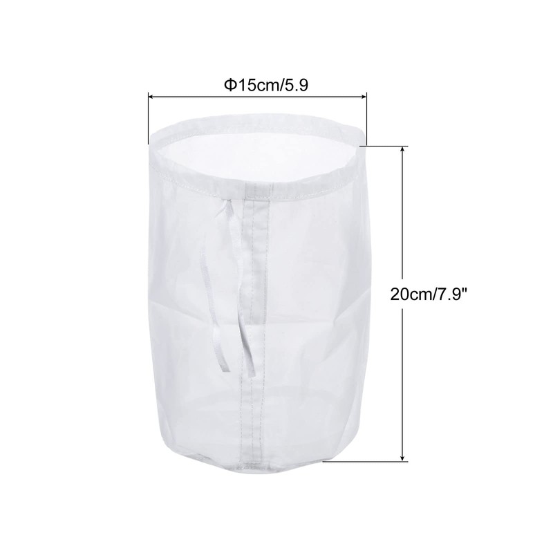 sourcing map 100 Mesh Paint Strainer Bag 5.9" Dia Nylon