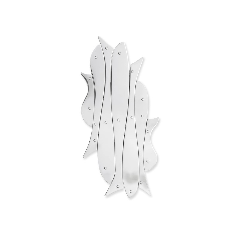 Alessi Pescher DUL03 Ausziehbarer Topfuntersatz, Edelstahl, silber, 2 x 30