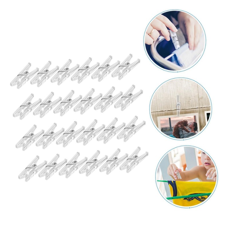 Hohopeti 100pcs Mini Plastic Clips Set for Photos and Clothes