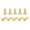 uxcell Flat Head Socket Cap Screws, M4-0.7 x 12mm Brass