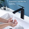 TOCALOCA Black Bathroom Faucet Tall Vessel Sink Faucet Matte Black