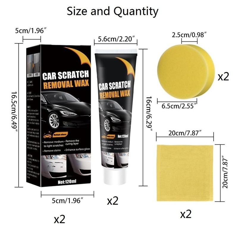 【2Packs】 Scratch Remover for Vehicles Car Scratch Remover Paste New