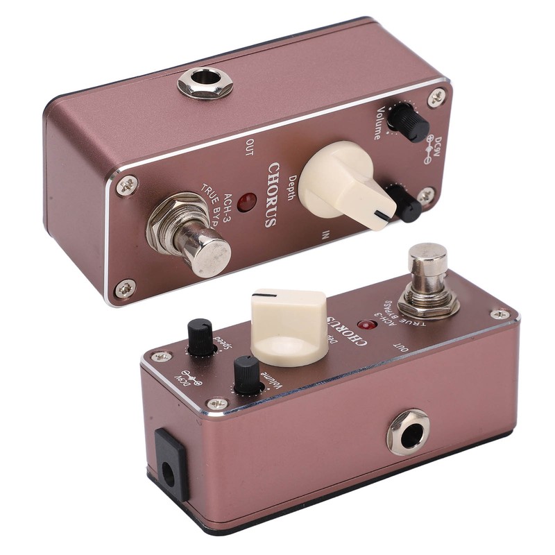 Chorus Effect Metal Guitar Monoblock Effector Pedal with LED Indicator