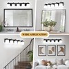 Guliaofo 5-Light Black Vanity Lights, 30.79 Inch Bathroom Light Fixtures