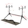HUIOP Fishing Rod Holder, Adjustable Retractable, Aluminum, Black, Deck Mount,
