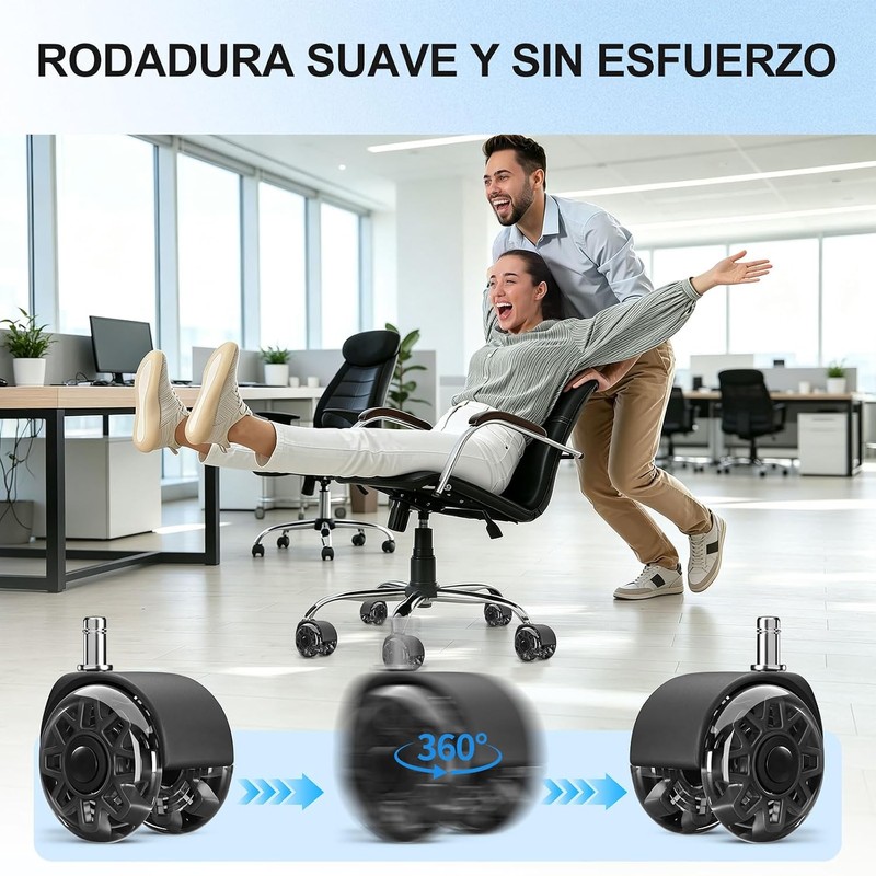 Ruedas para Silla de Oficina,5 Pcs Llantas para Silla Uso