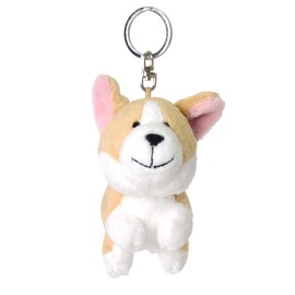 Niki Keychain, Corgi, 3.9 inches (10 cm), Kids, W2.8 x D 3.9 x H 4.3 inches (7 x 10, white