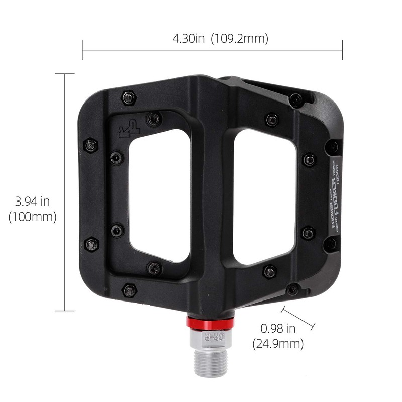 FOOKER MTB Pedals Mountain Bike Pedals 3 Bearing Non-Slip Lightweight