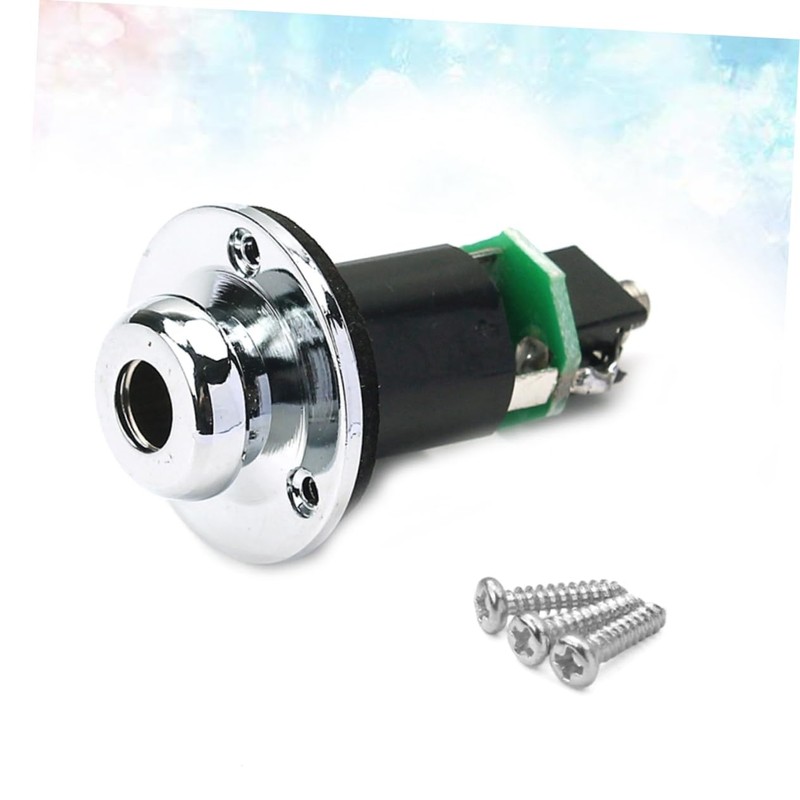 Kisangel Electric Guitar Input Jack with Strap Button Output Socket