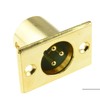 XLR 3-Pin Female Microphone Chassis Panel Mounting Soldering Plate Gold-Plated