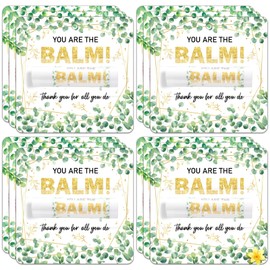 5 Pack Eucalyptus leaf Lip Balm Gifts Bulk, Moisturizing and Nourishing Lip Balm Gifts, Wedding Bridal Shower Party Favor for Women Man Friend Baby Shower Prizes Thank You Appreciation Party Supplies