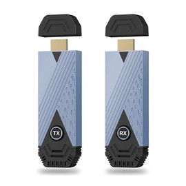 Wireless HDMI Transmitter and Receiver Set, Small, 2.4G/5Gb/50M/HD1080P Resolution, Supports 8 Transmitters, Extended Mode, Wireless, No Settings, Low Latency, HDMI Certified, Ideal for Computers,