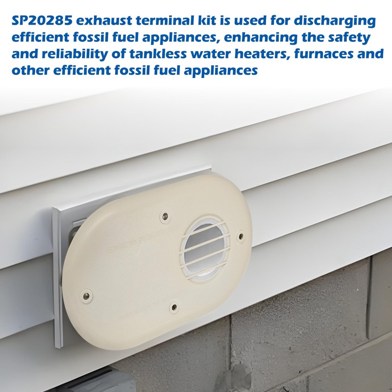 3-Inch Vent Termination Kit, Compatible with Rheem Condensing Indoor Gas