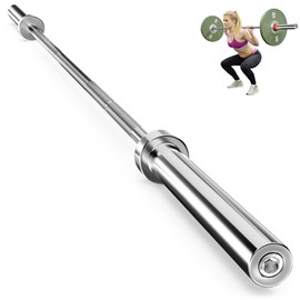 7ft Olympic Barbell, Heavy-Duty Straight Bar for Strength Training, 700LB Load Capacity, Compatible with 2-Inch Weight Plates, Silvery, Ideal for Home and Gym Workouts