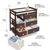 Badger Basket Modern Baby Changing Table with 6 Storage Drawers