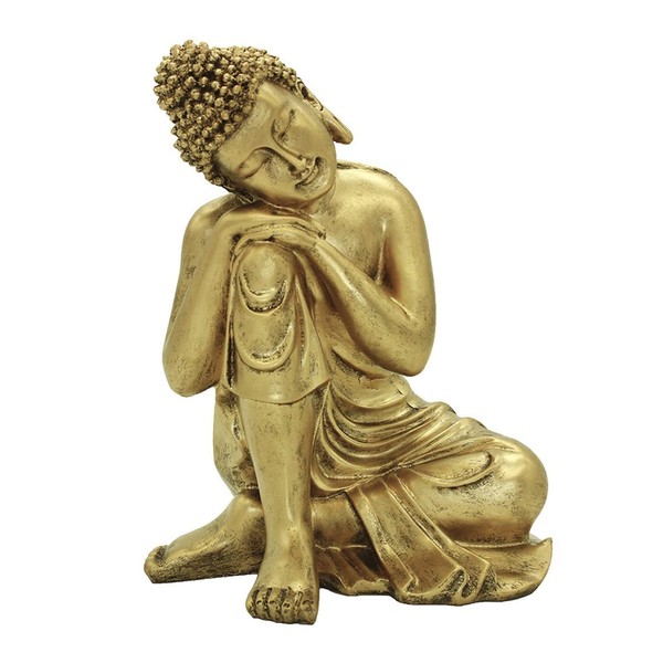 STCREE Resin Napping Indian Buddha Statue 27cm(H) Attract Wealth Lucky