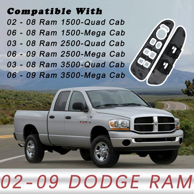 TQPONLY Door Window Switch Bezel,Front Driver and Passenger Side Compatible