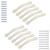 Jiozermi 10pcs Hardware Handle Pull for Cabinet Drawer, Ivory White